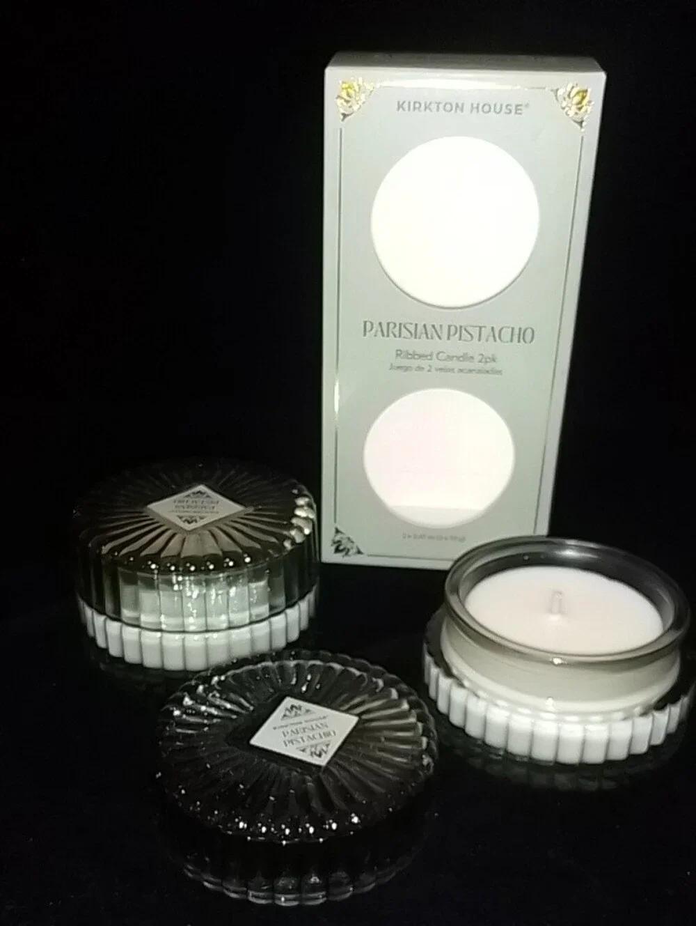 Kirkton House Parisian Pistachio Ribbed Candle 2-Pack
